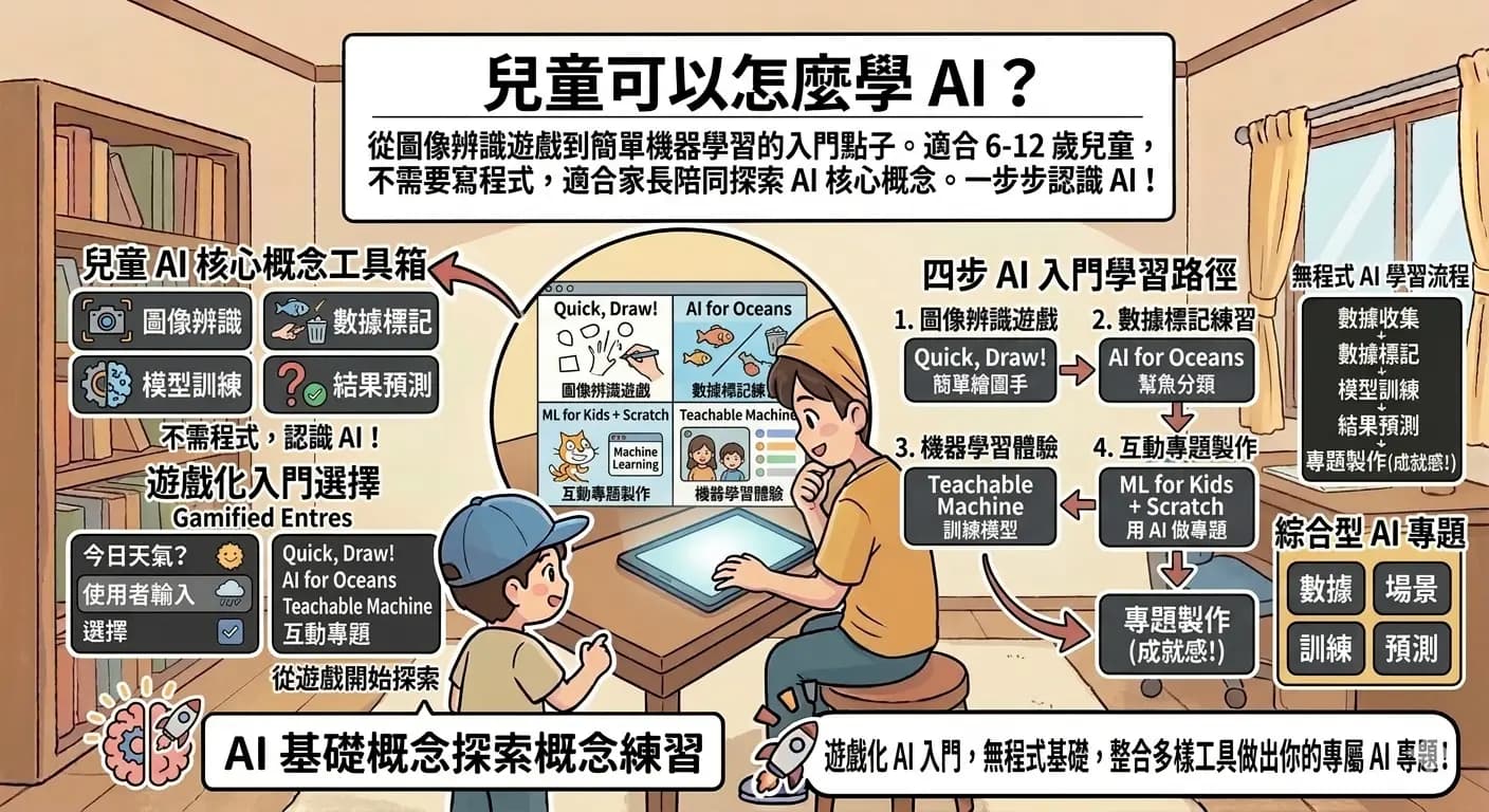兒童可以怎麼學 AI？從圖像辨識遊戲到簡單機器學習的入門點子
